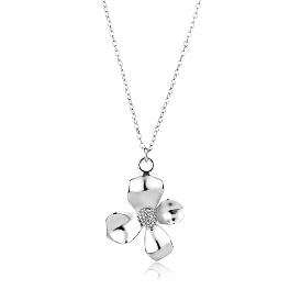 925 colliers pendentif en argent sterling collier de fleurs simple chaîne de clavicule élégante pour les femmes