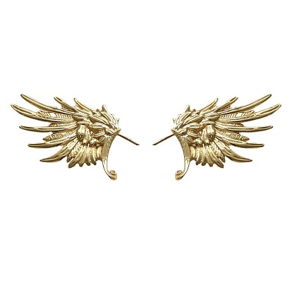 Pernos de cabeza de bronce, para la fabricación de perlas barrocas de bruja fantasma, ala del ángel