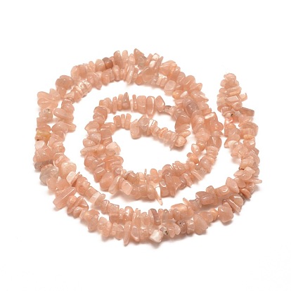 Sunstone naturel brins puce de perles, 5~8x5~8mm, Trou: 1mm, environ 31.5 pouce