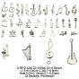 35 piezas 35 colgantes de aleación de estilo tibetano, sin plomo y el cadmio, colgante de instrumento musical/nota