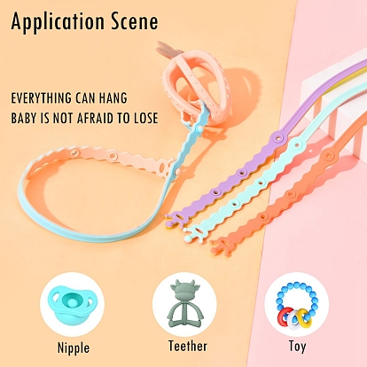 Силиконовые цепочки для держателей детской соски, Детские жевательные игрушки для прорезывания зубов для детского душа, корона