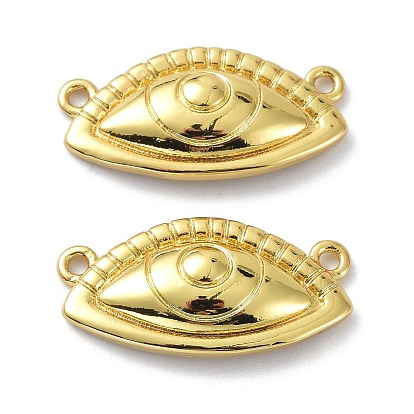 Eco-Friendly Brass Links Connectors, Long-Lasting Plated, Evil Eye