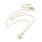 Natural Shell Teardrop Pendant Necklace with 304 Stainless Steel Cable Chains for Women