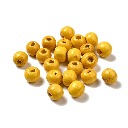 Natural Wood Beads, Rondelle, Lead Free, Dyed