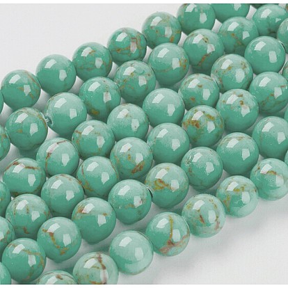 Synthetic Turquoise, Dyed, Round