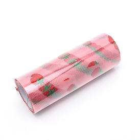 Shiny Strawberry Glitter Polyester Tulle Rolls, for Wedding Party Decorations