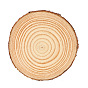 Плоские круглые ломтики натуральной сосны, с корой, для деревянных поделок