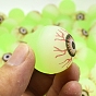 Bolas inflables de plástico artificial luminosas, resplandor en el globo ocular oscuro, para decoración de broma de halloween