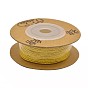 Eco-Friendly Dyed Shiny 1mm Round Metallic String Thread Polyester Threads, about 13.12 yards(12m)/roll