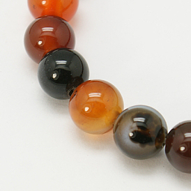 Natural Agate Beads Strands, Dyed, Round