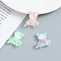 Opaque Resin Cabochons, Bear with Bowknot
