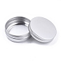 Round Aluminium Tin Cans, Aluminium Jar, Storage Containers for Cosmetic, Candles, Candies, with Screw Top Lid