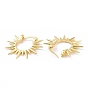Rack Plating Brass Sun Hoop Earrings for Women, Cadmium Free & Lead Free