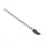 304 Stainless Steel Chain Extender, with Flat Oval Chain Tab