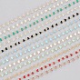 Main chaînes de perles de verre, avec les accessoires en laiton, soudé, plaqué longue durée, triangle, facette