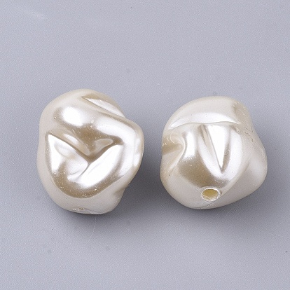 Perles de nacre en plastique ABS, nuggets
