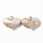 Acrylic Pendants, Imitation Gemstone Style, Heart