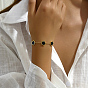 Bracelets à chaîne forçat en acier inoxydable avec fermoir mousqueton, bracelet à maillons de fleurs en acrylique pour femme