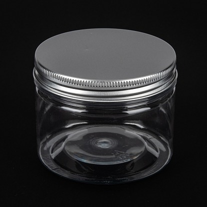 PET Airtight Food Storage Containers, for Dry Food, Snacks, Cosmetic, Candles, with Aluminum Screw Top Lid