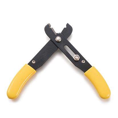 Iron Jewelry Crimping Pliers, with Rubber Handle Cover, Cutting Pliers