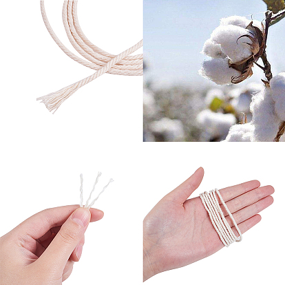 BENECREAT Macrame Cotton Cord, Twisted Cotton Rope, for Wall Hanging, Plant Hangers, Crafts and Wedding Decorations
