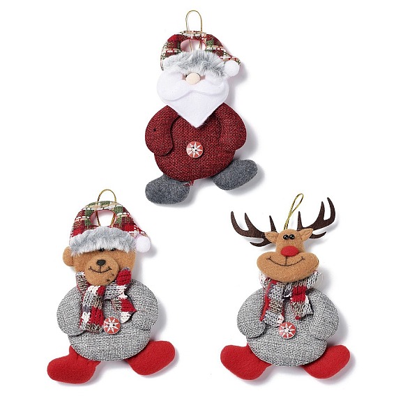 Noël en polyester avec décorations pendantes en résine, pour la décoration suspendue du sapin de Noël