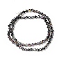 Electroplate Transparent Glass Beads Strands, Twist