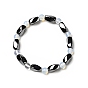 Gemstone Stretch Bracelets, with Non Magnetic Synthetic Hematite Beads and Elastic Cord, 50mm