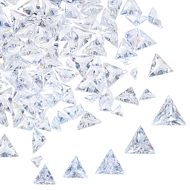 Arricraft 100 piezas 5 estilo cabujones de circonita cúbica en punta, triángulo, facetados