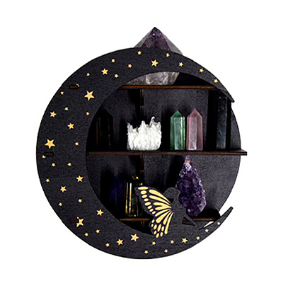 Moon Shape with Butterfly/Wolf/Cat Floating Shelf DIY Silicone Molds Kit, Storage Molds, Resin Casting Molds