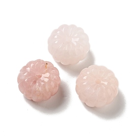 Natural Rose Quartz Beads, Pumpkin