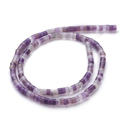 Chapelets de perles naturelles améthyste, perles heishi, Plat rond / disque