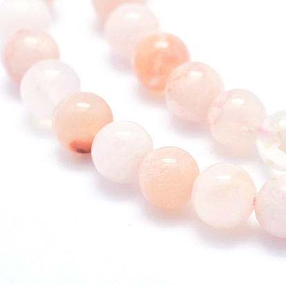 Natural Cherry Blossom Agate Beads Strands, Round