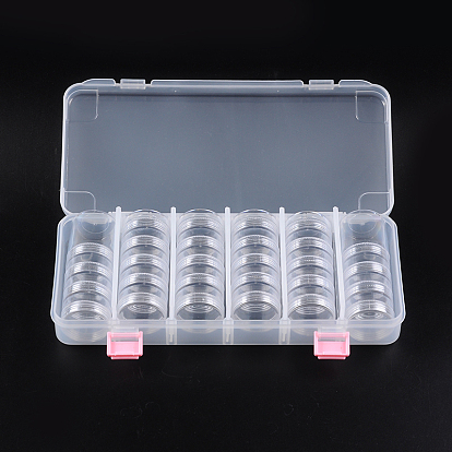 Plastic Bead Storage Containers with Lids and 30PCS Mini Storage Jars, for Jewelry Painting DIY Art Craft Nail Glitter Powder