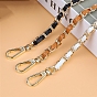 PU Imitation Leather Bag Handles, with Zinc Alloy Chain
