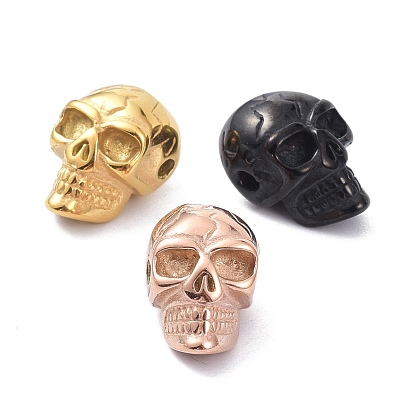 Ion Plating(IP) 304 Stainless Steel Beads, Skull