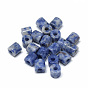 Perles de jaspe tache bleue naturelle, colonne