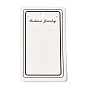 Rectangle Paper One Pair Earring Display Cards with Hanging Hole, Jewelry Display Card for Earrings Storage