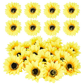 CRASPIRE 20Pcs Cloth Sunflower, Artificial Flower Head, Home Decorations