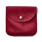 Velvet Jewelry Storage Pouches, Square Jewelry Bags with Golden Tone Snap Fastener, for Earring, Rings Storage
