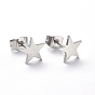 304 Stainless Steel Stud Earrings, Hypoallergenic Earrings, Star