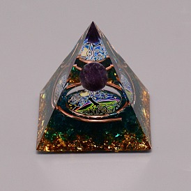 Decoraciones de exhibición de epoxi de cristal, triángulo sólido