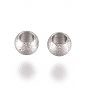 304 Stainless Steel Beads, Textured, Rondelle