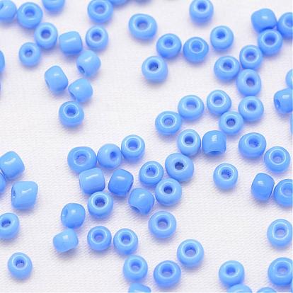 Perles rondes en verre de graine, Grade a, couleurs opaques