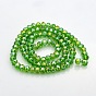 AB Color Plated Faceted Rondelle Electroplate Glass Beads Strands
