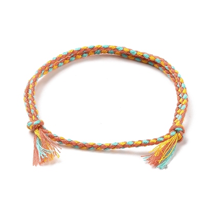 Регулируемый браслет из плетеного шнура из полиэстера, плетеный браслет дружбы для женщин