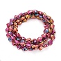 Electroplate Glass Beads Strands, Full Plated, Faceted, Drop