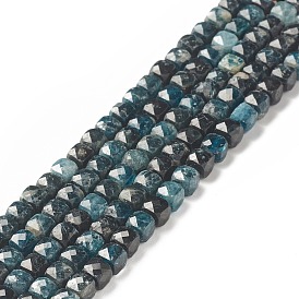 Brins de perles de tourmaline bleue naturelle, facette, cube