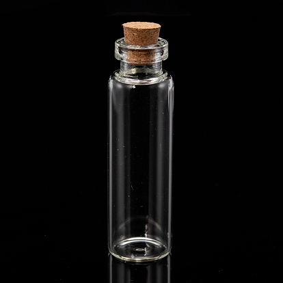 Botella de cristal frasco de vidrio para envases de cuentas, con tapón de corcho, deseando botella