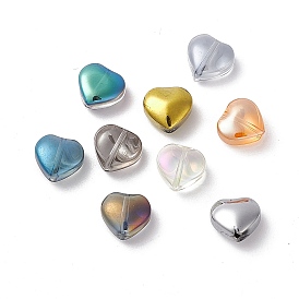 Electroplate Glass Bead, Heart